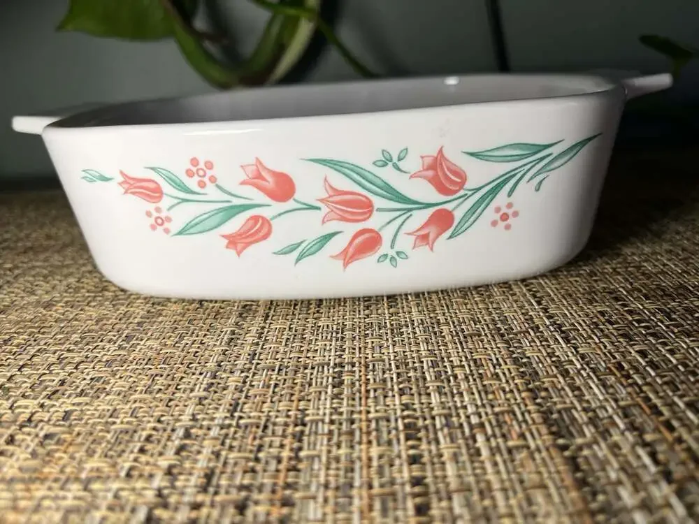Corning Ware Apricot Grove 1 Liter Square Casserole Dish A-1-B